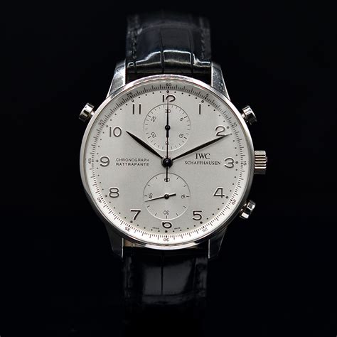 iwc portugaise rattrapante 3712 platine full set anno 1991|IWC .